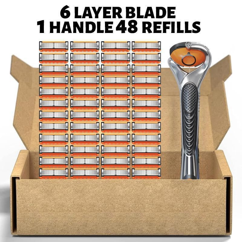 24-Piece Men's Razor Blade Set with Free Handle