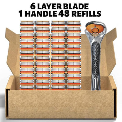 24-Piece Men's Razor Blade Set with Free Handle