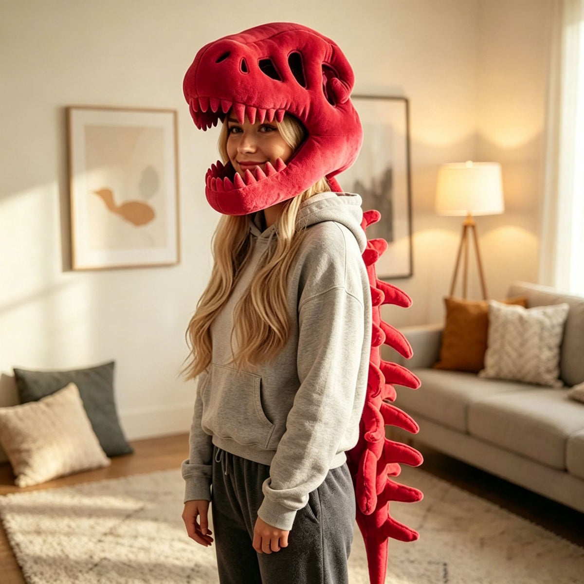 Realistic Dinosaur Skeleton Costume Set